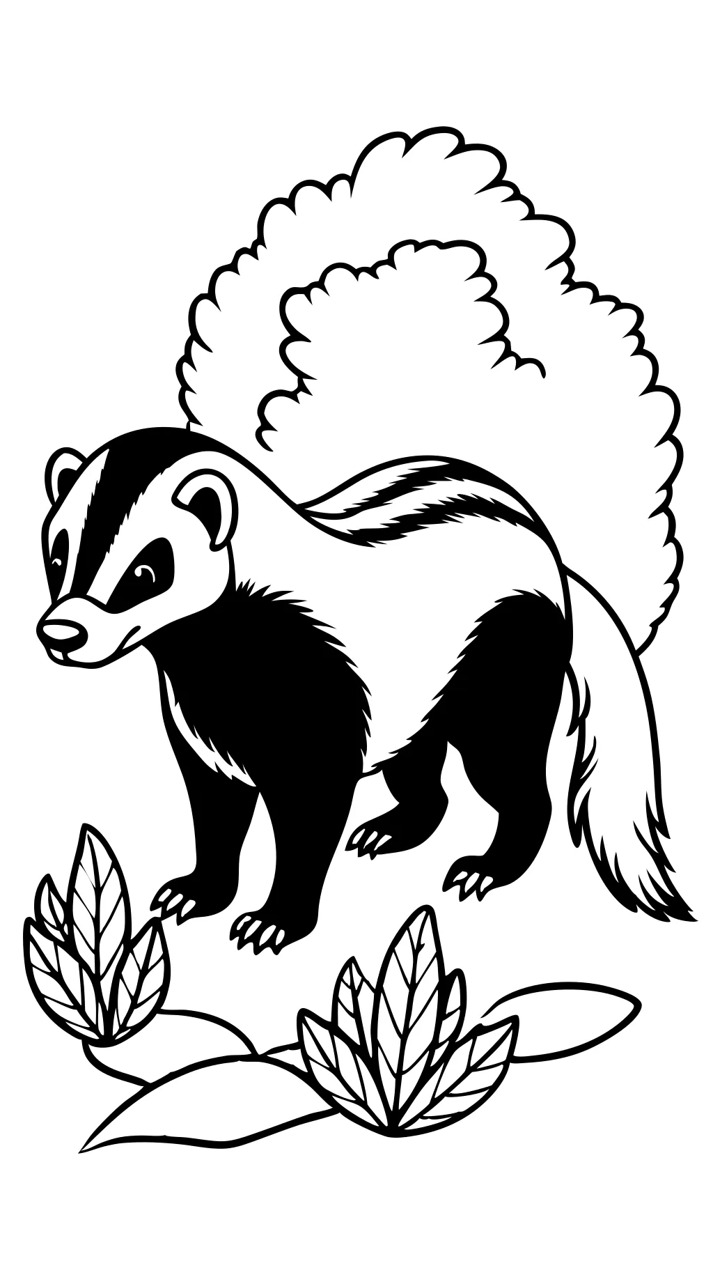 honey badger coloring page